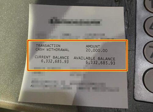 ATM Receipt