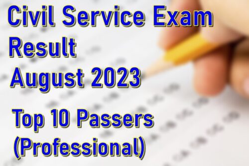 Civil Service Exam Result August 2023