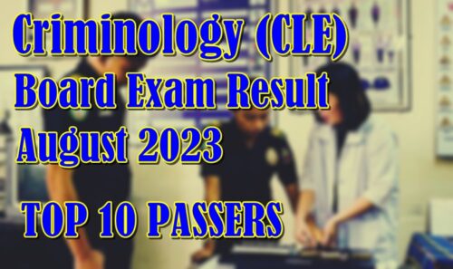 Criminology Board Exam Result August 2023
