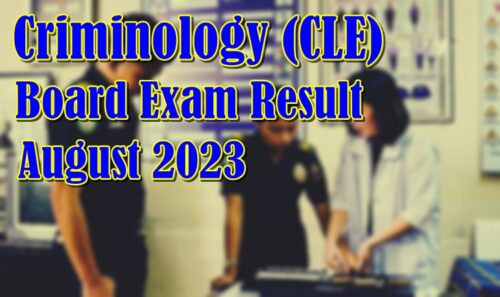 Criminology Board Exam Result August 2023