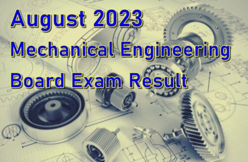 Mechanical Engineering Board Exam Result August 2023