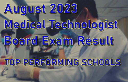 Medical Technologist Board Exam Result August 2023