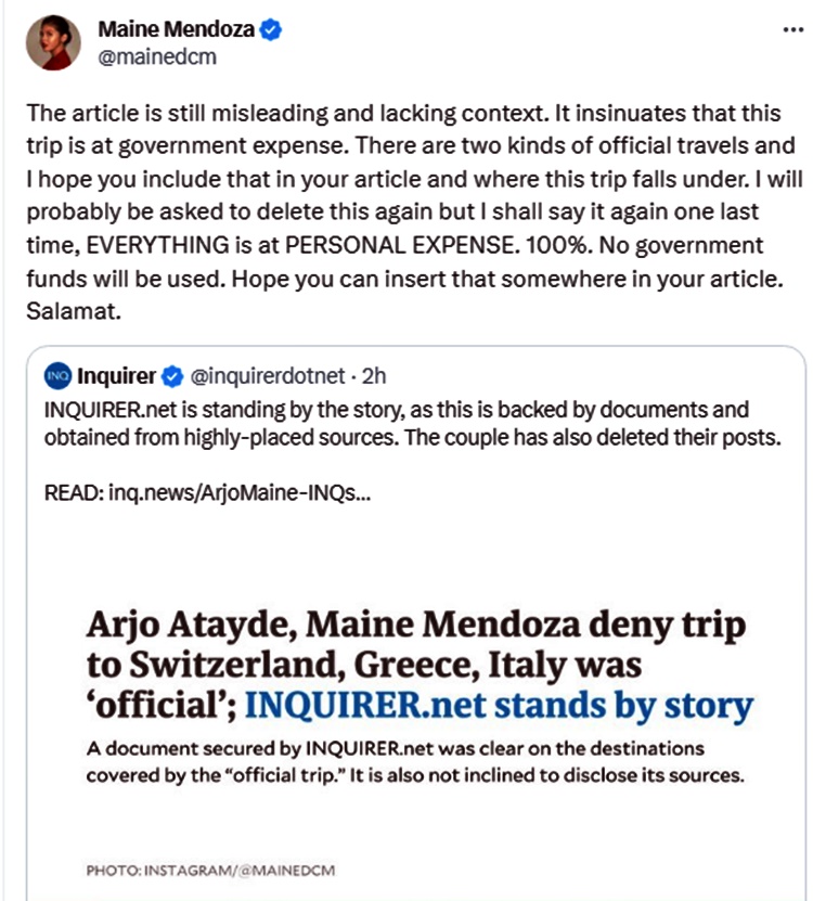 maine mendoza inquirer answer