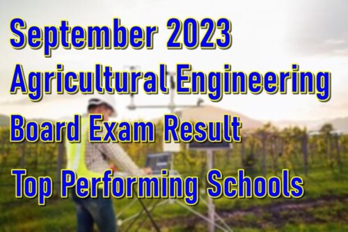 Agricultural Engineering Board Exam Result September 2023