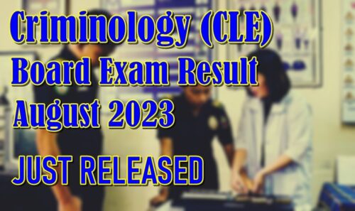 Criminology Board Exam Result August 2023