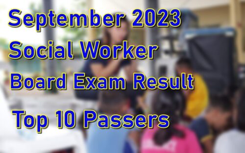 Social Worker Board Exam Result September 2023