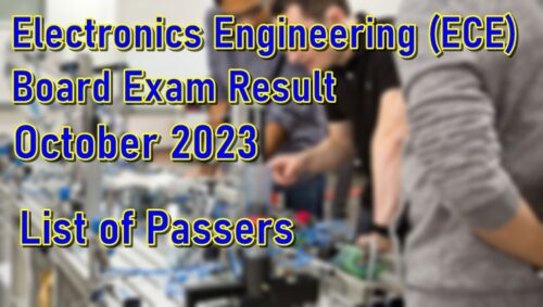 ECE Board Exam Result October 2023