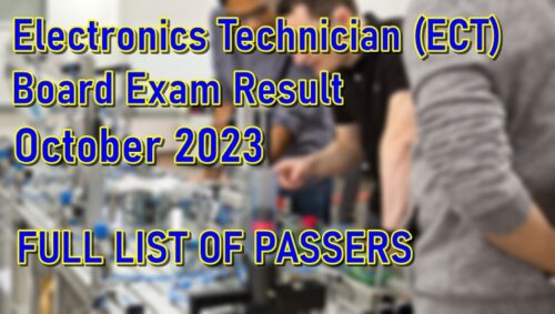 ECT Board Exam Result October 2023