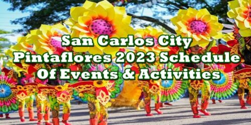 Pintaflores Festival 2023 San Carlos City schedule 1