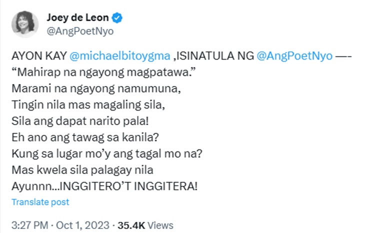 joey de leon post