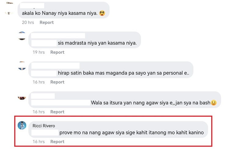 ricci rivero comment