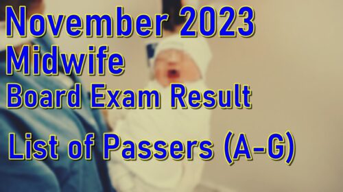 Midwife Board Exam Result November 2023