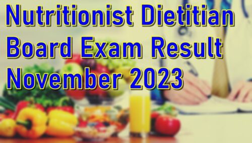 Nutritionist Dietitian Board Exam Result