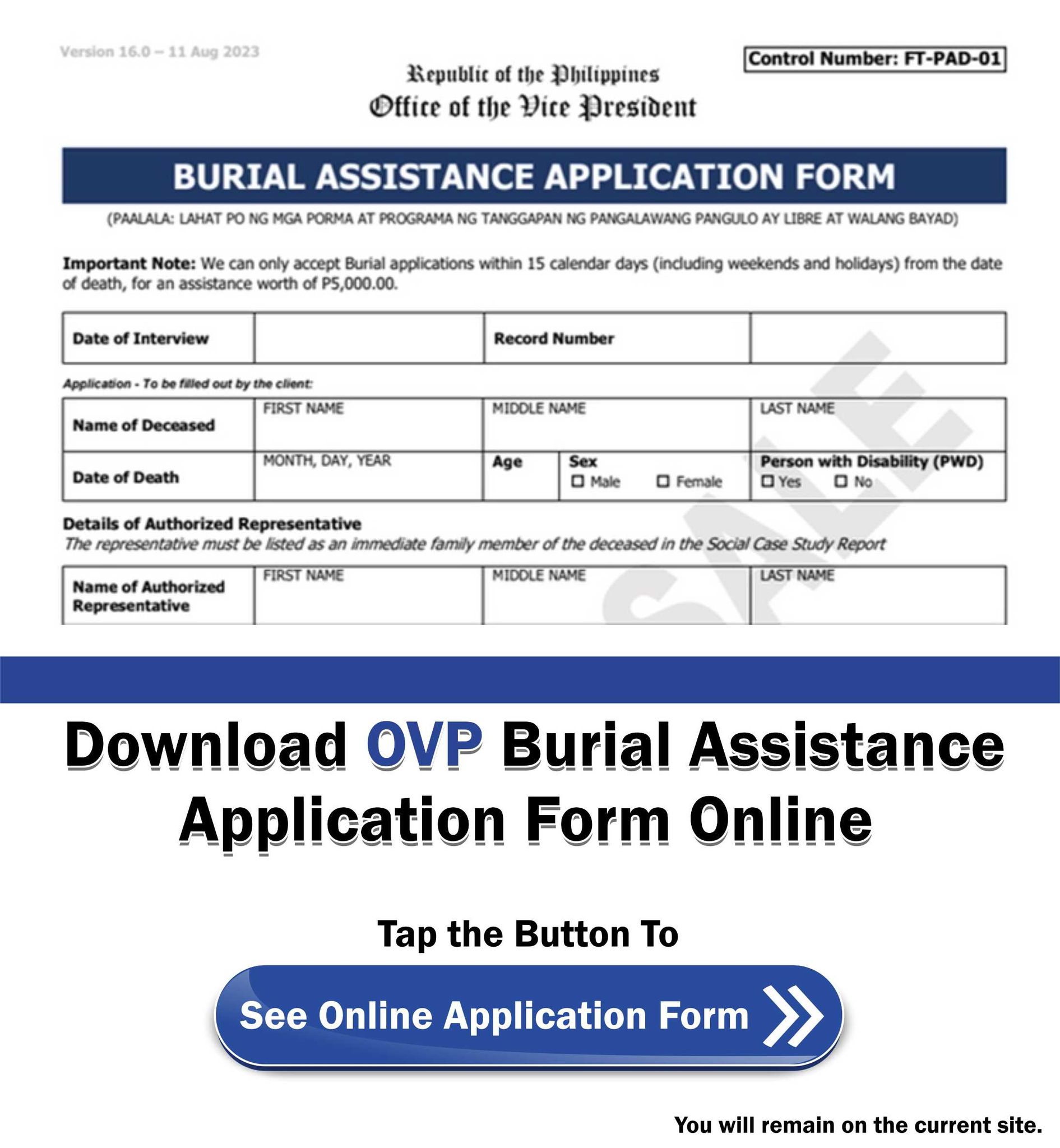 How To Apply For Ovp Burial Assistance Philnews 9233