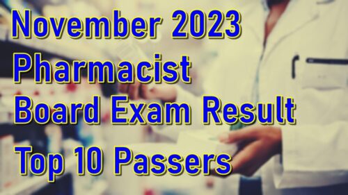 Pharmacist Board Exam Result November 2023