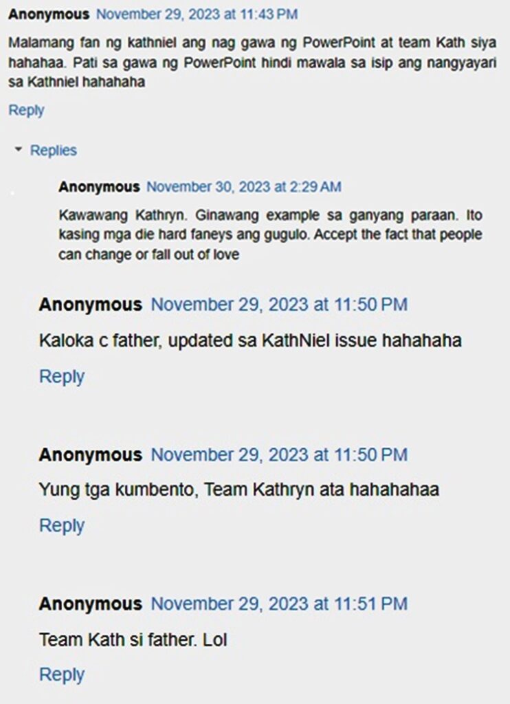 kathryn bernardo comments