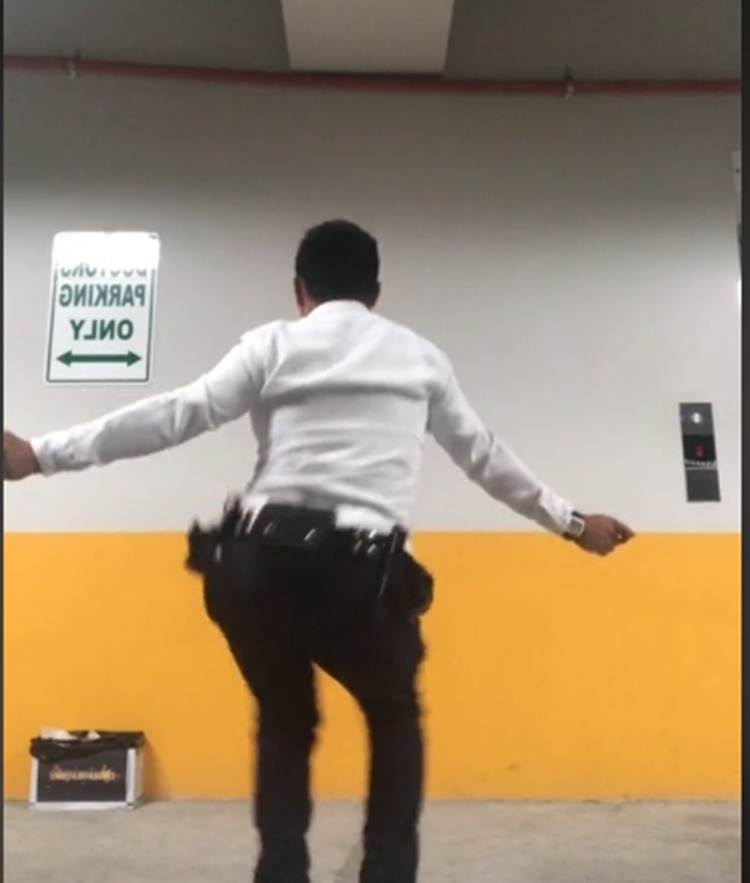 Dancing Security Guard