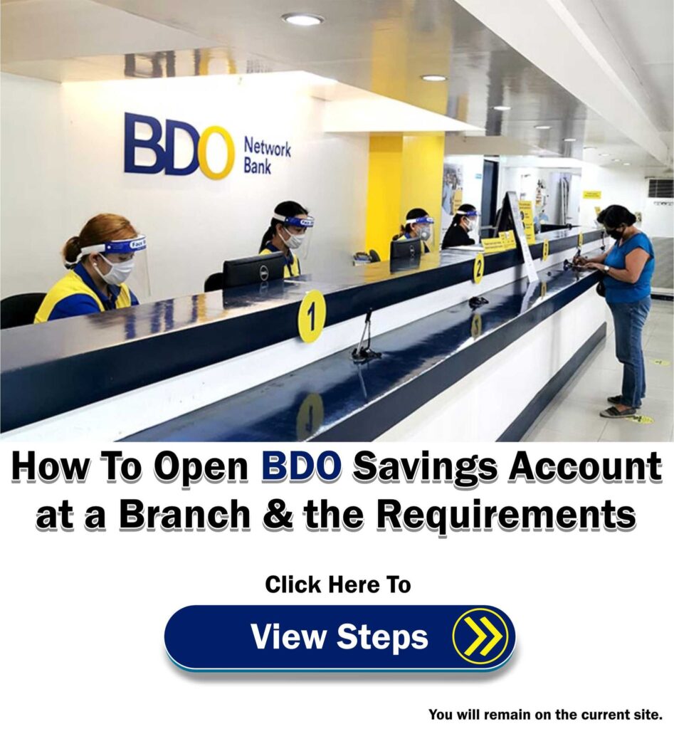 BDO Savings Account Maintaining Balance & Interest | PhilNews