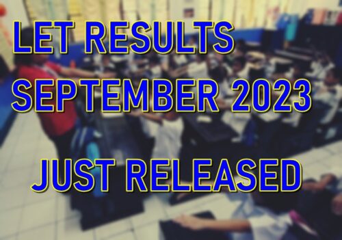 LET Result September 2023