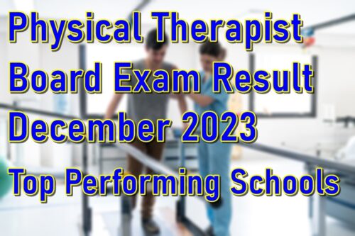 Physical Therapist Board Exam Result December 2023