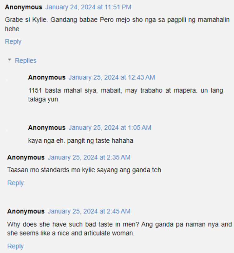 kylie padilla comment