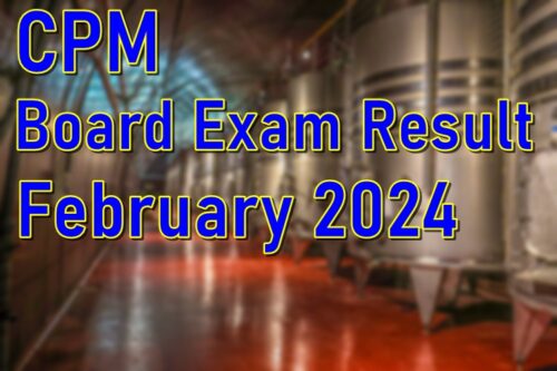 Certified Plant Mechanic Board Exam Result February 2024