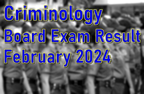 Criminology Board Exam Result February 2024