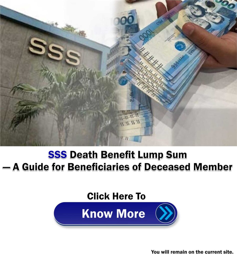 SSS Death Benefit Lump Sum