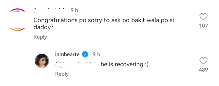 heart evangelista comment