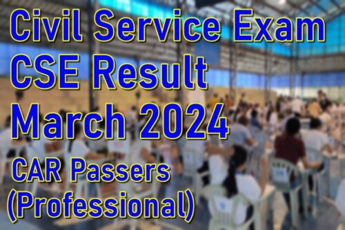 Civil Service Exam Result March 2024