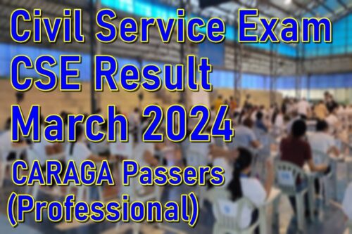 Civil Service Exam Result March 2024