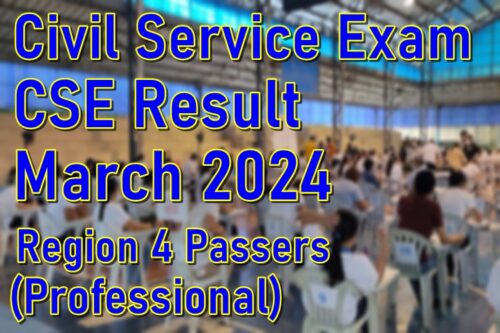 Civil Service Exam Result March 2024