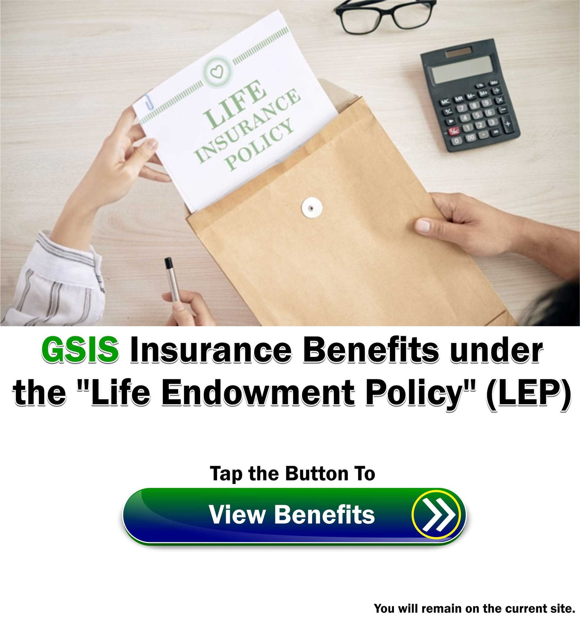 GSIS Insurance Benefits under LEP