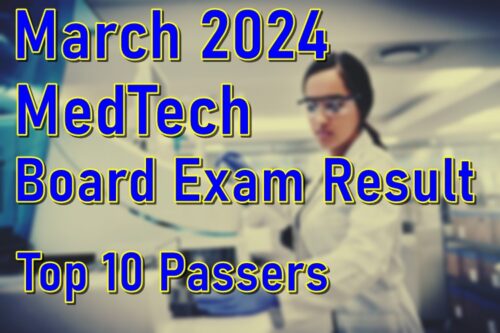MedTech Board Exam Result March 2024