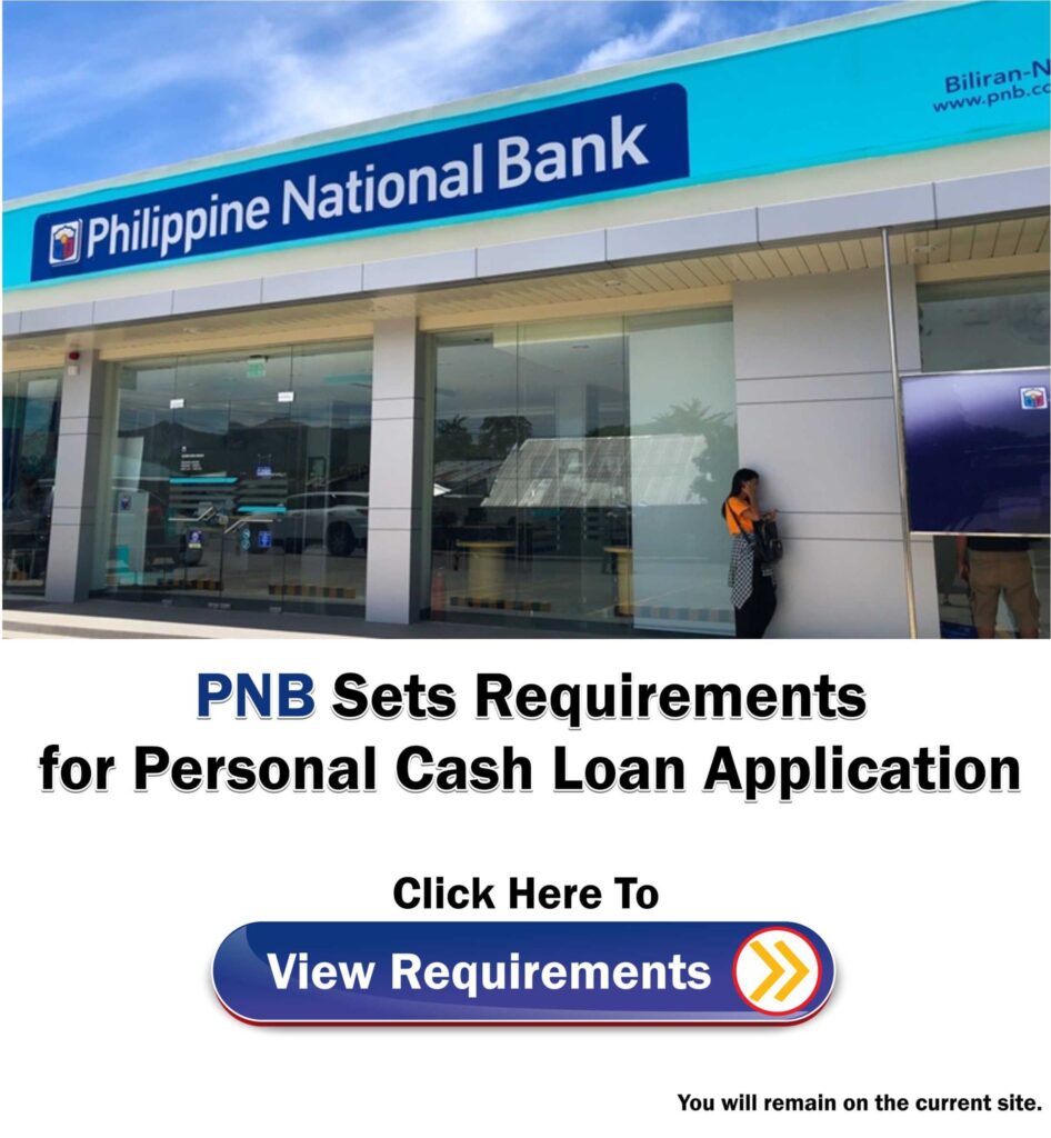 PNB Cash Loan Requirements