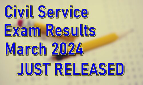 Civil Service Exam Results March 2024