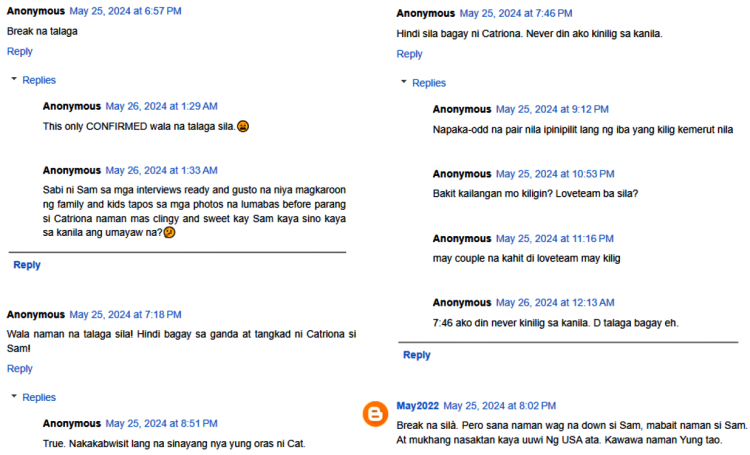 sam milby comments