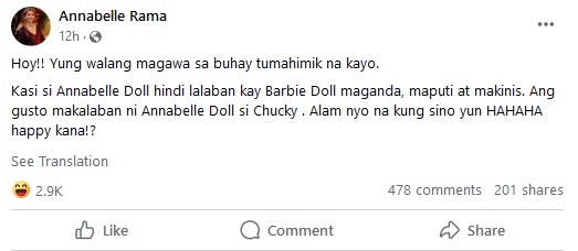 Annabelle Rama Post