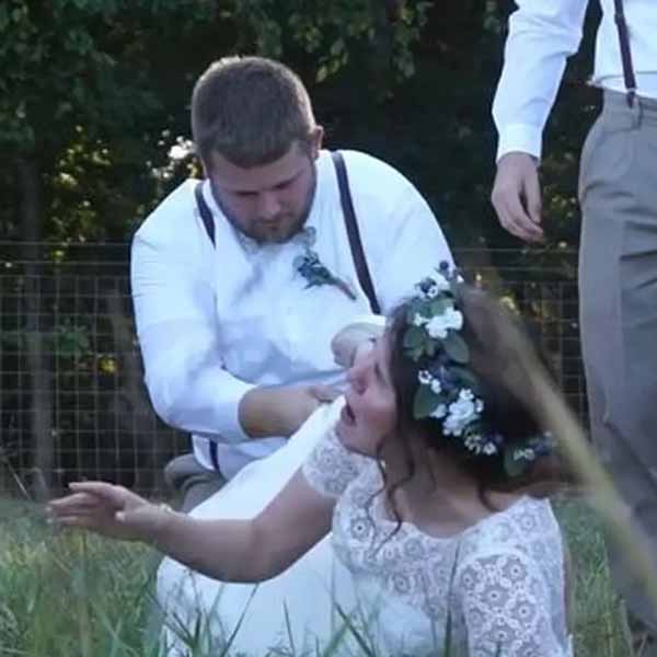 Bride and Groom Accident