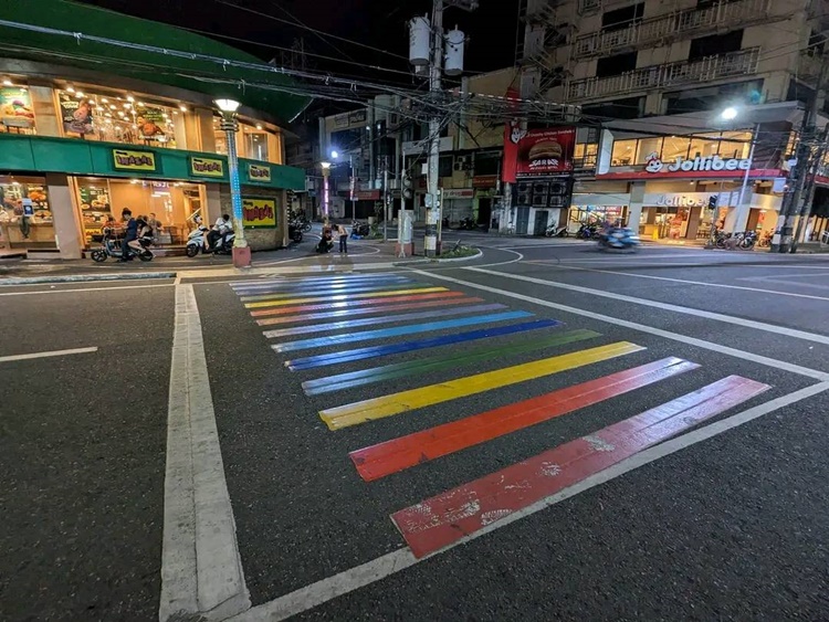 Rainbow Pedestrian Lanes