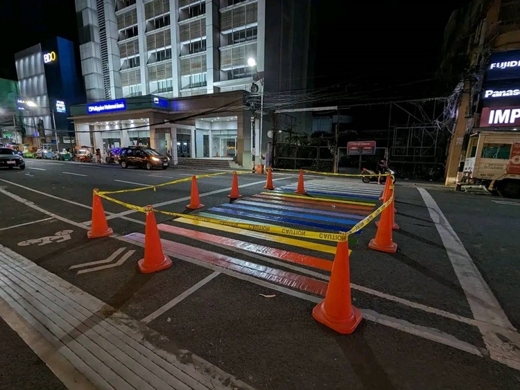Rainbow Pedestrian Lanes