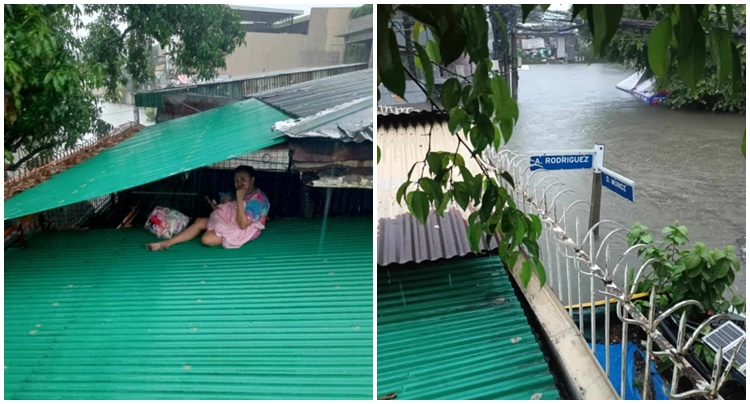 New Mother Stranded on Roof Due to Severe Flooding in Quezon City| PhilNews