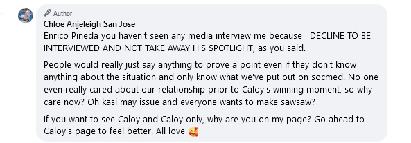 Carlos Yulo's Girlfriend Comment