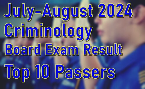 Criminology Board Exam Result July-August 2024
