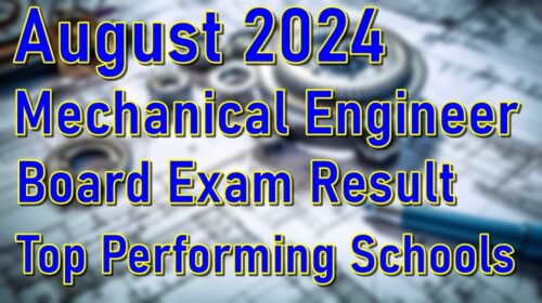 Mechanical Engineer Board Exam Result August 2024