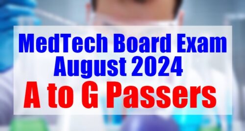 MedTech Board Exam Result August 2024
