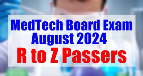 MedTech Board Exam Result August 2024