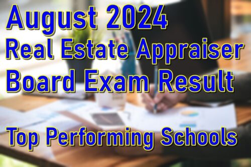 Real Estate Appraiser Board Exam Result August 2024