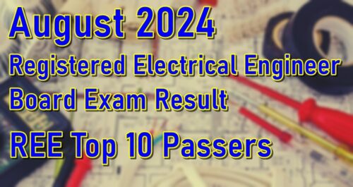Registered Electrical Engineer Board Exam Result August 2024
