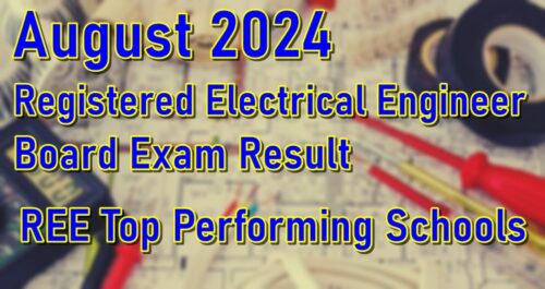 Registered Electrical Engineer Board Exam Result August 2024